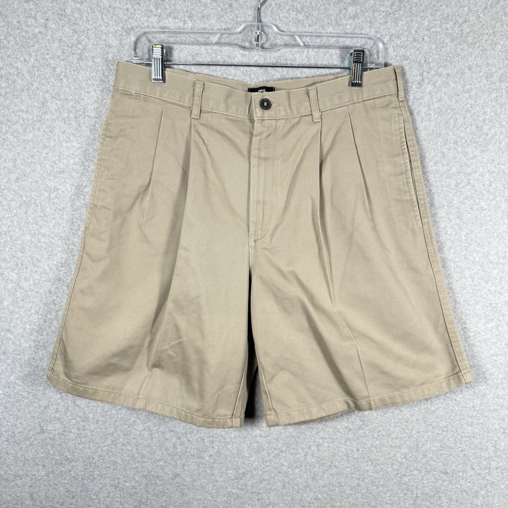 Lee Casual Jorts Men's 32 Khaki Shorts Pleated Vintage Y2K